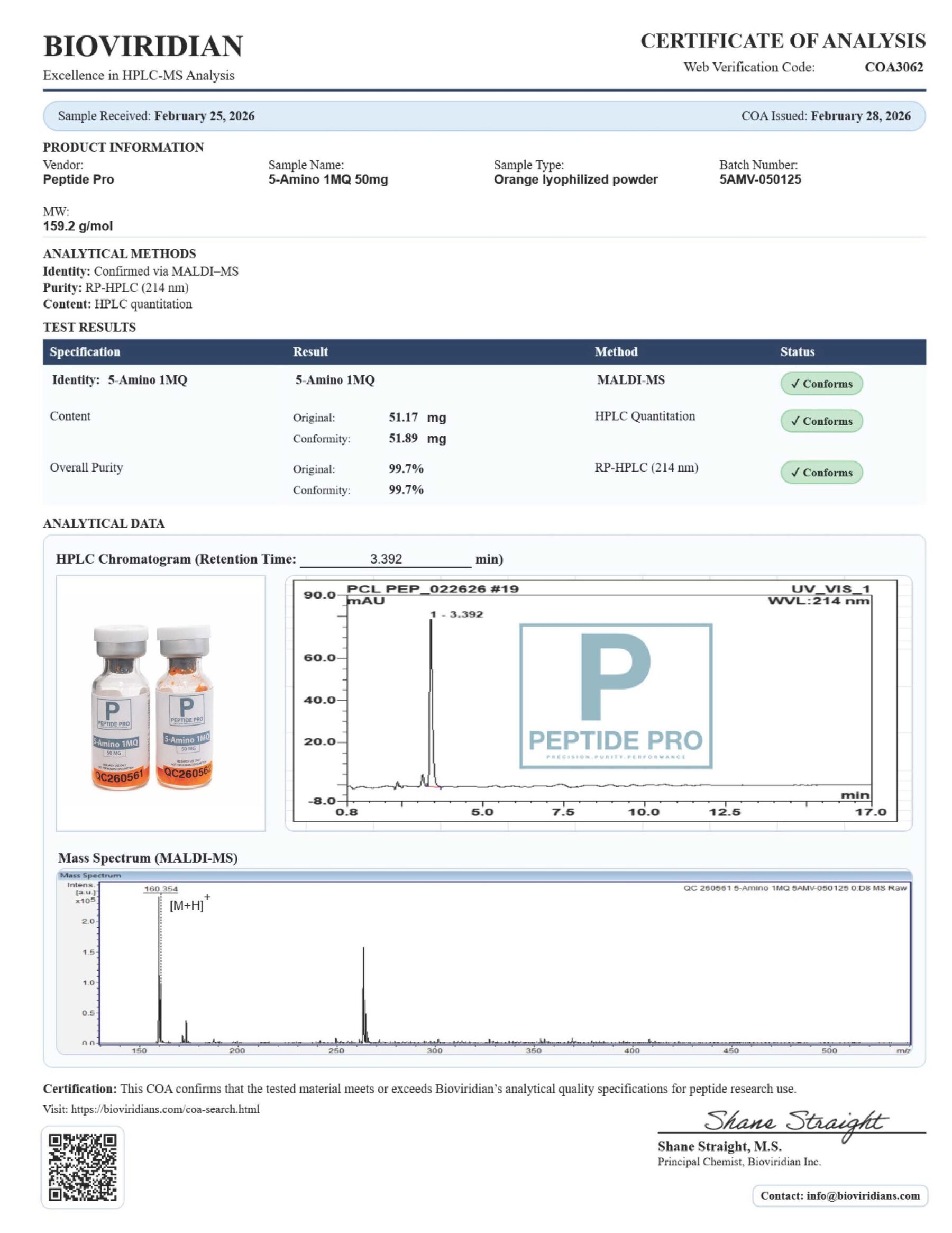 5 Amino 1MQ (Vial) 5 Amino 1MQ (Vial)